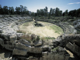 High Angle View of an Amphitheater, Siracusa, Sicily, Italy Photographie par G. Dagli Orti