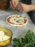 High Angle View of a Person Making Pizza Photographic Print by G. Cigolini
