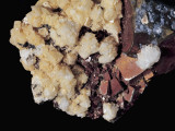 Close-Up of Dolomite on Oxidized Pyrite Photographic Print by A. Rizzi