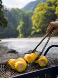 Grilling Sweet Corn on Bbq Photographic Print by Ippei Naoi
