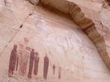 Detail of Great Gallery Panel of Native American Pictographs Photographic Print by Jeff Foott