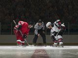 Ice Hockey Players Facing Off Photographic Print