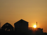 Minnesota, Paynesville, the Sun Rises over a Small Family Farm Photographie par Kimm Anderson