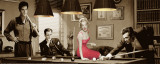 Legal Action: Presley, Monroe, Bogart und Dean beim Billard Poster von Chris Consani