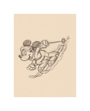 Downhill Mickey Giclée-Druck