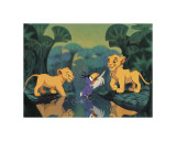 Simba, Zazu, and Nala Lámina giclée
