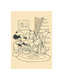Mickey's Hobby Horse Premium Giclee-trykk