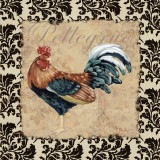 Bergerac Rooster Black II Posters par Paul Brent