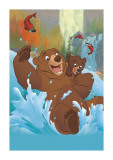 Koda and Kenai: Riding the Rapids Lámina giclée Koda and Kenai: Riding the Rapids Lámina giclée