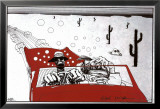 Frykt og avsky i Las Vegas Lamina Framed Poster av Ralph Steadman
