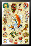 Ed Hardy -Japanese Tattoo Chart Plakater af Ed Hardy