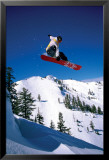Practicando snowboard Pósters
