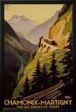 Chamonix-Martigny Lamina Framed Poster av Roger Broders
