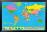 World Map - Children's Poster