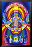 Fractale peace & love Affiche