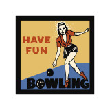 Diviértete jugando a los bolos Lámina giclée