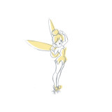 White Tink Sketch (square) Giclée-Druck