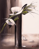 Bouquet Blanc I Poster par Olivier Tramoni