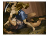 Combat de David et Goliath reproduction procédé giclée par Daniele Da Volterra