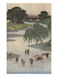 Album de la série des Cinquante-trois relais du Tôkaidô reproduction procédé giclée par Ando Hiroshige