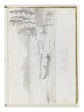 Album : Paysage à Gaète et croquis sommaire de figures Giclée-Druck von Pierre Henri de Valenciennes