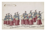 Album: "Musique servant de récit au Grand Ballet", dix-sept figures Reproduction procédé giclée par Daniel Rabel