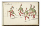 Album ; Ballet de la Douairière de Billebahaut ; " Entrée des Piclairs "; cinq figures Giclee Print by Daniel Rabel