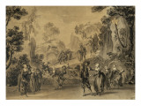 Album factice : Ballet des Savoyards Lámina giclée por Augustin De Saint-aubin