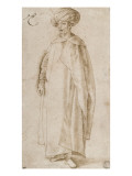 Un oriental debout, de trois quarts à gauche, coiffé d'un turban reproduction procédé giclée par Gentile Bellini