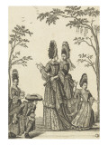 "Le jeu de boule", costumes d'enfants et de dames de qualité Reproduction procédé giclée par Nicolas Arnoult