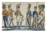 Comparative Table of the Main European Military Corps Giclee Print