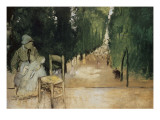 Une nourrice au jardin du Luxembourg reproduction procédé giclée par Edgar Degas