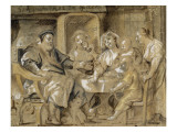 "Un Vieux chat ne joue pas à la boule" Giclee Print by Jacob Jordaens