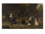 Combat de coqs Lámina giclée por Melchior de Hondecoeter Combat de coqs Lámina giclée por Melchior de Hondecoeter