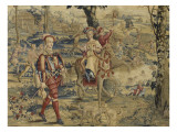 2e tenture des mois Lucas : le lion, juillet, la chasse au faucon reproduction procédé giclée
