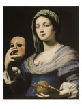 Allégorie de la Simulation : femme tenant un masque et une grenade Lámina giclée por Lorenzo Lippi Allégorie de la Simulation : femme tenant un masque et une grenade Lámina giclée por Lorenzo Lippi