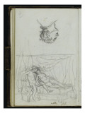 Album : jeune homme nu et tête de femme reproduction procédé giclée par Jacques-Louis David