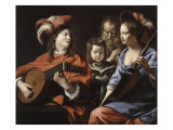 Le Concert Giclee Print by Mathieu Le Nain