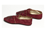 A Pair of Sandals Red Damask Embroidered Liturgical Giclee Print