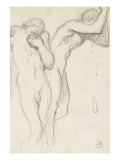 Etude d'homme nu debout main gauche sur le visage, étude d'homme nu penché en avant le visage Lámina giclée por Gustave Moreau