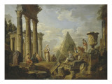 Une Sibylle prêchant dans des ruines Giclee Print by Giovanni Paolo Pannini