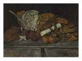 Les accessoires de Cézanne. Nature morte au médaillon de Philippe Solari Reproduction procédé giclée par Paul Cézanne