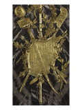 12 trophées de bronze de la Galerie des Glaces, mur Sud, côté Salon de la Paix : trophée sud-est Giclee-trykk av Jacques Buirette