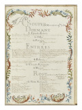 " Voyages du roi au château de Choisy " en 1752 : souper  du mercredi 22 novembre 1752 Giclee Print by de Sainte Marie Brain