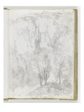 Album: Landscape Near the Cave of Neptune in Tivoli Impressão giclée por Pierre Henri de Valenciennes