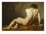 Académie d'Homme dite Patrocle Giclee Print by Jacques-Louis David