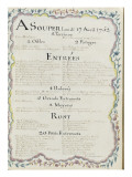 " Voyages du roi au château de Choisy " en 1752 : souper du lundi 17 avril 1752 Giclee Print by de Sainte Marie Brain