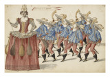 Album; Ballet des Fées de la forêt de Saint Germain : "Musiciens de campagne"; neuf figures reproduction procédé giclée par Daniel Rabel