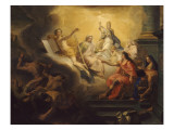 Allégorie à la révocation de l'Edit de Nantes par Louis XIV en 1685 Giclée-Druck von Guy-Louis Vernansal