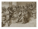 Leçon d'anatomie donnée par Michel-Ange à des artistes reproduction procédé giclée par Bartolomeo Passarotti